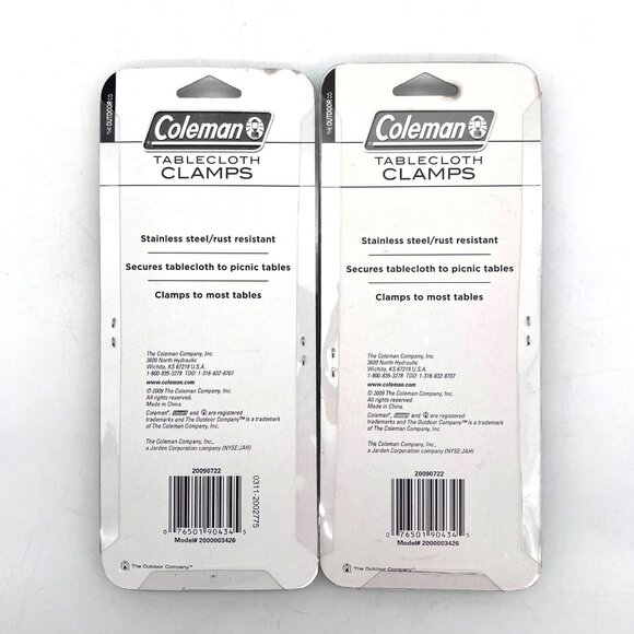 Coleman Tablecloth Clamps 4-Pack Stainless Steel Rust Resistant Outdoor Picnic - Picture 2 of 8